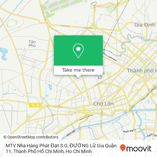 MTV Nhà Hàng Phát Đạt S.G, ĐƯỜNG Lữ Gia Quận 11, Thành Phố Hồ Chí Minh map