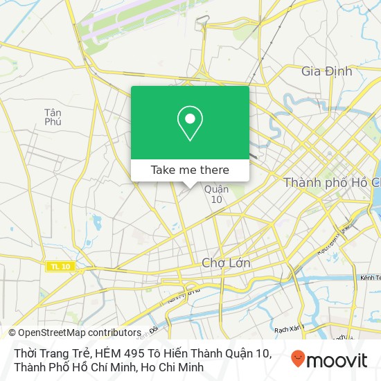 Thời Trang Trẻ, HẺM 495 Tô Hiến Thành Quận 10, Thành Phố Hồ Chí Minh map