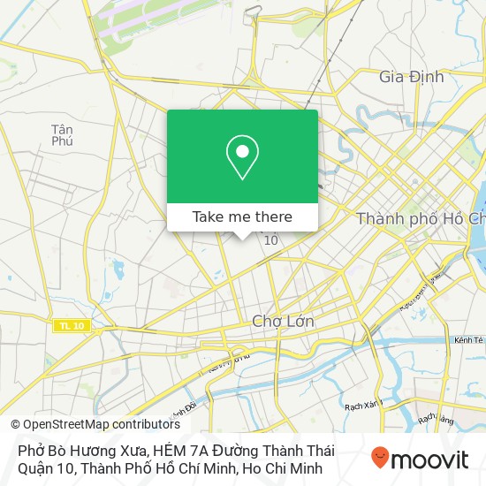 Phở Bò Hương Xưa, HẺM 7A Đường Thành Thái Quận 10, Thành Phố Hồ Chí Minh map