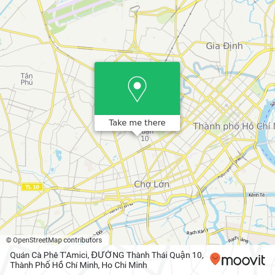 Quán Cà Phê T'Amici, ĐƯỜNG Thành Thái Quận 10, Thành Phố Hồ Chí Minh map