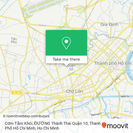 Cơm Tấm Khói, ĐƯỜNG Thành Thái Quận 10, Thành Phố Hồ Chí Minh map