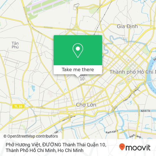 Phở Hương Việt, ĐƯỜNG Thành Thái Quận 10, Thành Phố Hồ Chí Minh map
