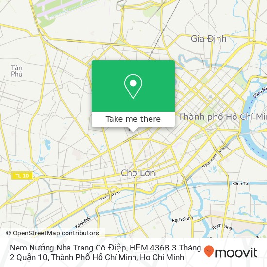 Nem Nướng Nha Trang Cô Điệp, HẺM 436B 3 Tháng 2 Quận 10, Thành Phố Hồ Chí Minh map