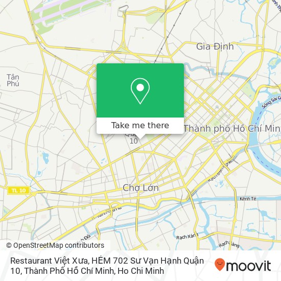 Restaurant Việt Xưa, HẺM 702 Sư Vạn Hạnh Quận 10, Thành Phố Hồ Chí Minh map