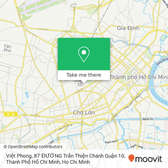 Việt Phong, 87 ĐƯỜNG Trần Thiện Chánh Quận 10, Thành Phố Hồ Chí Minh map