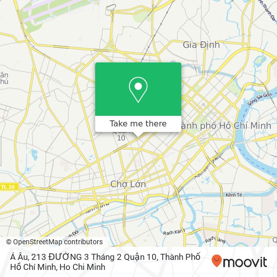 Á Âu, 213 ĐƯỜNG 3 Tháng 2 Quận 10, Thành Phố Hồ Chí Minh map