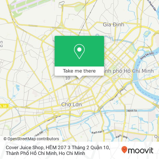 Cover Juice Shop, HẺM 207 3 Tháng 2 Quận 10, Thành Phố Hồ Chí Minh map