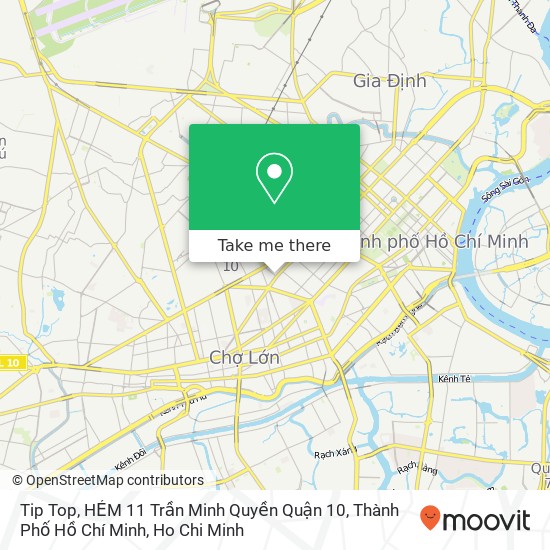Tip Top, HẺM 11 Trần Minh Quyền Quận 10, Thành Phố Hồ Chí Minh map
