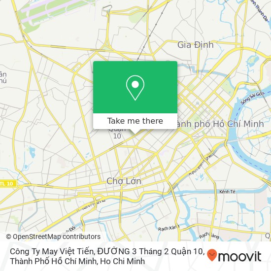 Công Ty May Việt Tiến, ĐƯỜNG 3 Tháng 2 Quận 10, Thành Phố Hồ Chí Minh map