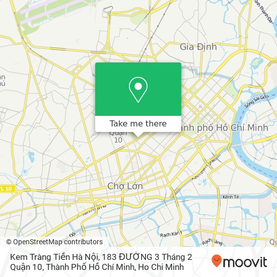 Kem Tràng Tiền Hà Nội, 183 ĐƯỜNG 3 Tháng 2 Quận 10, Thành Phố Hồ Chí Minh map