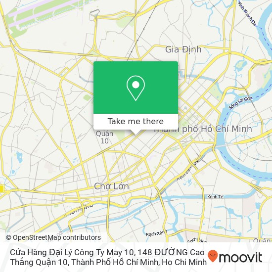 Cửa Hàng Đại Lý Công Ty May 10, 148 ĐƯỜNG Cao Thắng Quận 10, Thành Phố Hồ Chí Minh map