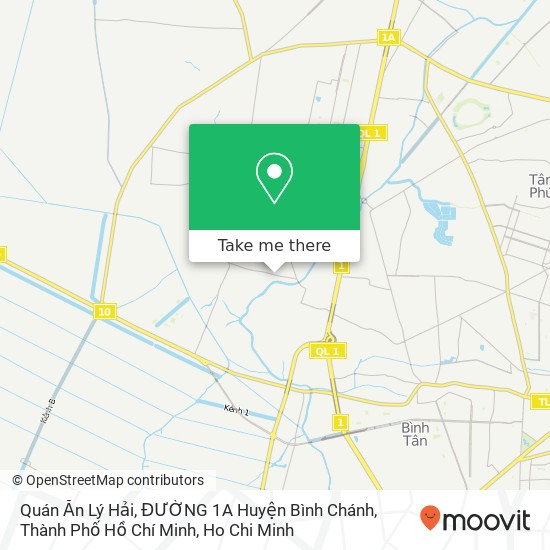 Quán Ăn Lý Hải, ĐƯỜNG 1A Huyện Bình Chánh, Thành Phố Hồ Chí Minh map
