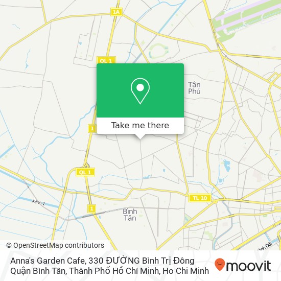 Anna's Garden Cafe, 330 ĐƯỜNG Bình Trị Đông Quận Bình Tân, Thành Phố Hồ Chí Minh map