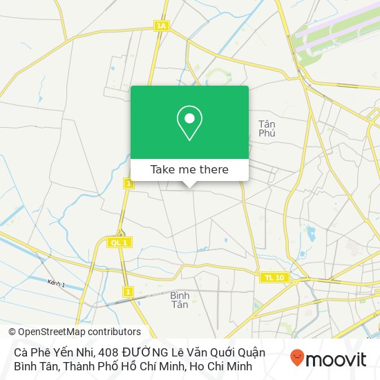 Cà Phê Yến Nhi, 408 ĐƯỜNG Lê Văn Quới Quận Bình Tân, Thành Phố Hồ Chí Minh map
