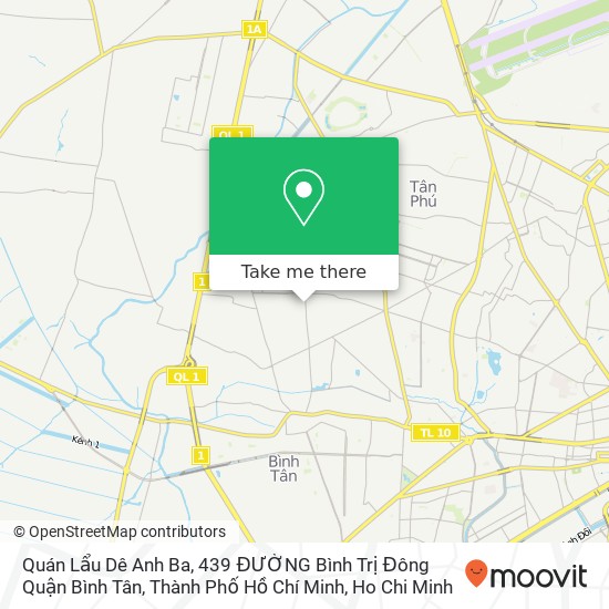 Quán Lẩu Dê Anh Ba, 439 ĐƯỜNG Bình Trị Đông Quận Bình Tân, Thành Phố Hồ Chí Minh map