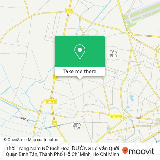 Thời Trang Nam Nữ Bích Hòa, ĐƯỜNG Lê Văn Quới Quận Bình Tân, Thành Phố Hồ Chí Minh map