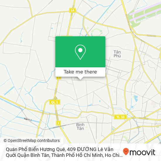 Quán Phố Biển Hương Quê, 409 ĐƯỜNG Lê Văn Quới Quận Bình Tân, Thành Phố Hồ Chí Minh map