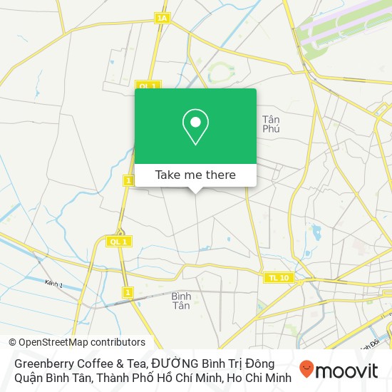 Greenberry Coffee & Tea, ĐƯỜNG Bình Trị Đông Quận Bình Tân, Thành Phố Hồ Chí Minh map