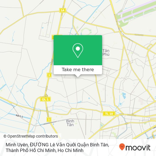 Minh Uyên, ĐƯỜNG Lê Văn Quới Quận Bình Tân, Thành Phố Hồ Chí Minh map