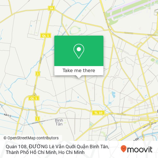 Quán 108, ĐƯỜNG Lê Văn Quới Quận Bình Tân, Thành Phố Hồ Chí Minh map