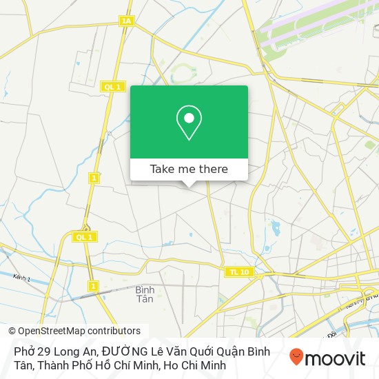 Phở 29 Long An, ĐƯỜNG Lê Văn Quới Quận Bình Tân, Thành Phố Hồ Chí Minh map