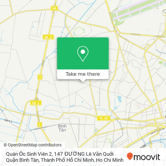 Quán Ốc Sinh Viên 2, 147 ĐƯỜNG Lê Văn Quới Quận Bình Tân, Thành Phố Hồ Chí Minh map