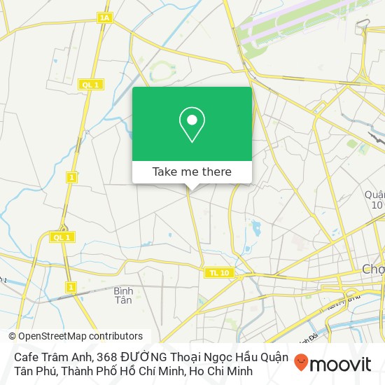 Cafe Trâm Anh, 368 ĐƯỜNG Thoại Ngọc Hầu Quận Tân Phú, Thành Phố Hồ Chí Minh map