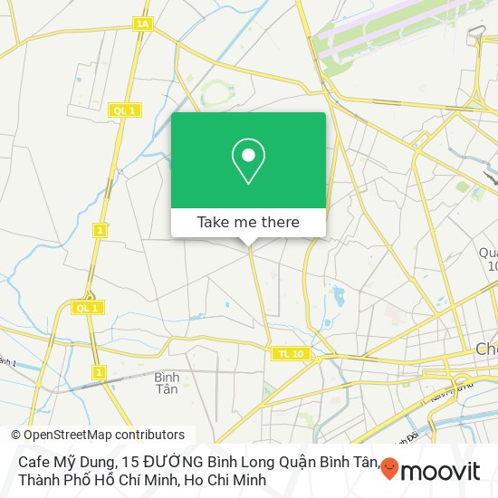 Cafe Mỹ Dung, 15 ĐƯỜNG Bình Long Quận Bình Tân, Thành Phố Hồ Chí Minh map