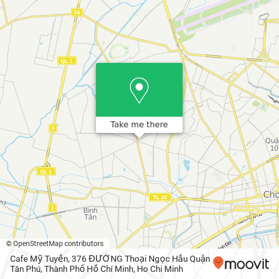 Cafe Mỹ Tuyền, 376 ĐƯỜNG Thoại Ngọc Hầu Quận Tân Phú, Thành Phố Hồ Chí Minh map