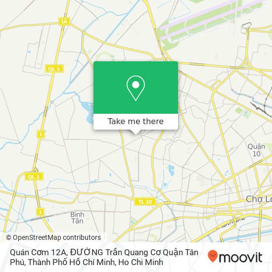 Quán Cơm 12A, ĐƯỜNG Trần Quang Cơ Quận Tân Phú, Thành Phố Hồ Chí Minh map