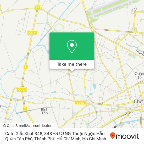 Cafe Giải Khát 348, 348 ĐƯỜNG Thoại Ngọc Hầu Quận Tân Phú, Thành Phố Hồ Chí Minh map