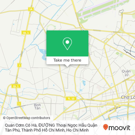 Quán Cơm Cô Hà, ĐƯỜNG Thoại Ngọc Hầu Quận Tân Phú, Thành Phố Hồ Chí Minh map