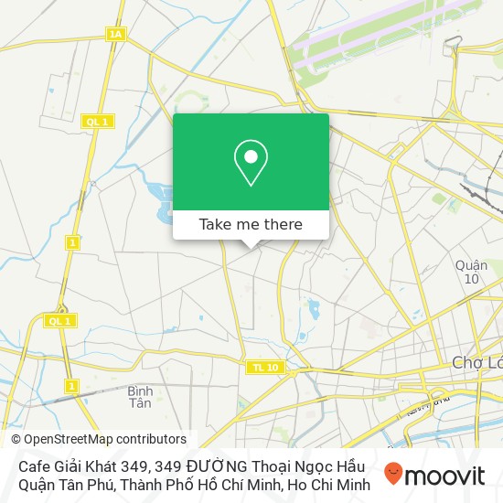 Cafe Giải Khát 349, 349 ĐƯỜNG Thoại Ngọc Hầu Quận Tân Phú, Thành Phố Hồ Chí Minh map