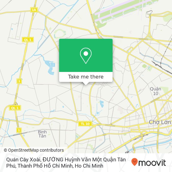 Quán Cây Xoài, ĐƯỜNG Huỳnh Văn Một Quận Tân Phú, Thành Phố Hồ Chí Minh map