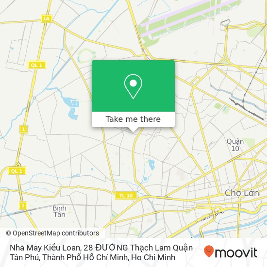 Nhà May Kiều Loan, 28 ĐƯỜNG Thạch Lam Quận Tân Phú, Thành Phố Hồ Chí Minh map