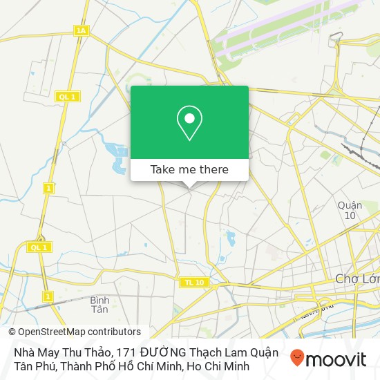 Nhà May Thu Thảo, 171 ĐƯỜNG Thạch Lam Quận Tân Phú, Thành Phố Hồ Chí Minh map