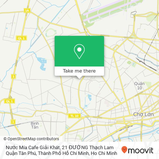 Nước Mía Cafe Giải Khát, 21 ĐƯỜNG Thạch Lam Quận Tân Phú, Thành Phố Hồ Chí Minh map