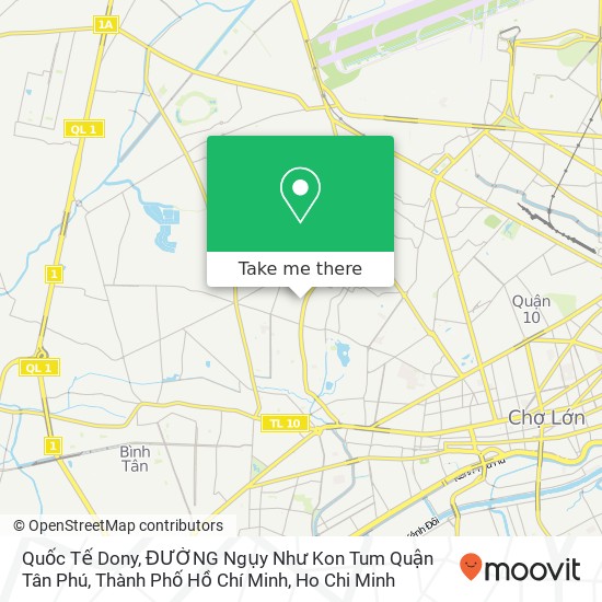 Quốc Tế Dony, ĐƯỜNG Ngụy Như Kon Tum Quận Tân Phú, Thành Phố Hồ Chí Minh map