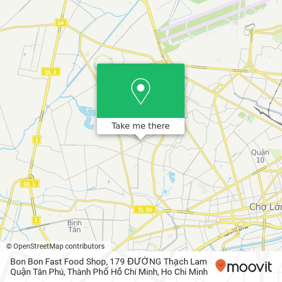 Bon Bon Fast Food Shop, 179 ĐƯỜNG Thạch Lam Quận Tân Phú, Thành Phố Hồ Chí Minh map