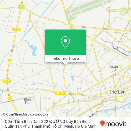 Cơm Tấm Bình Dân, 322 ĐƯỜNG Lũy Bán Bích Quận Tân Phú, Thành Phố Hồ Chí Minh map