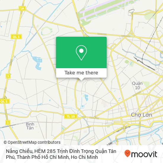 Nắng Chiều, HẺM 285 Trịnh Đình Trọng Quận Tân Phú, Thành Phố Hồ Chí Minh map