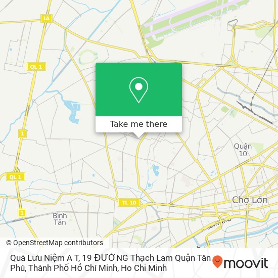 Quà Lưu Niệm A T, 19 ĐƯỜNG Thạch Lam Quận Tân Phú, Thành Phố Hồ Chí Minh map