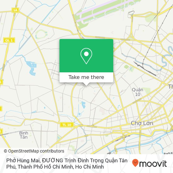 Phở Hùng Mai, ĐƯỜNG Trịnh Đình Trọng Quận Tân Phú, Thành Phố Hồ Chí Minh map