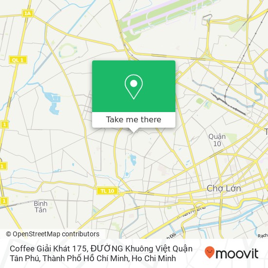 Coffee Giải Khát 175, ĐƯỜNG Khuông Việt Quận Tân Phú, Thành Phố Hồ Chí Minh map