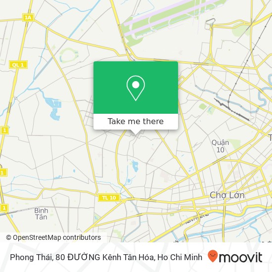 Phong Thái, 80 ĐƯỜNG Kênh Tân Hóa map