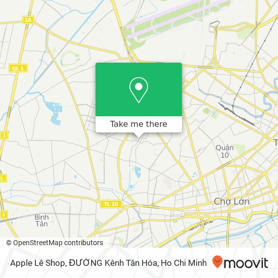 Apple Lê Shop, ĐƯỜNG Kênh Tân Hóa map