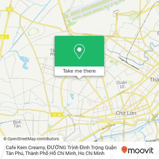 Cafe Kem Creamy, ĐƯỜNG Trịnh Đình Trọng Quận Tân Phú, Thành Phố Hồ Chí Minh map