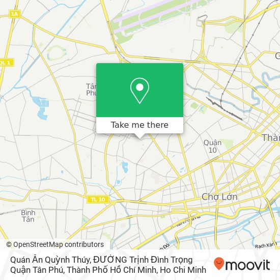 Quán Ăn Quỳnh Thúy, ĐƯỜNG Trịnh Đình Trọng Quận Tân Phú, Thành Phố Hồ Chí Minh map