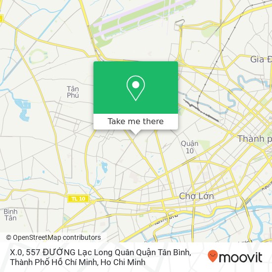X.0, 557 ĐƯỜNG Lạc Long Quân Quận Tân Bình, Thành Phố Hồ Chí Minh map