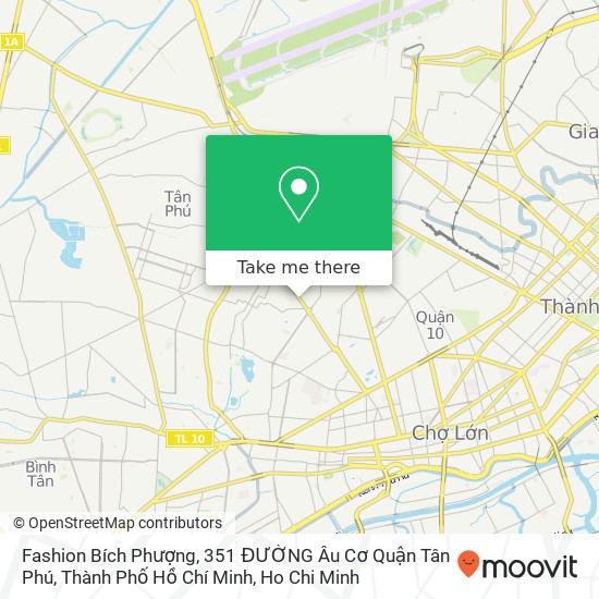 Fashion Bích Phượng, 351 ĐƯỜNG Âu Cơ Quận Tân Phú, Thành Phố Hồ Chí Minh map